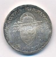 1938. 5P Ag "Szent István" T:1- patina 
Adamo P8.1