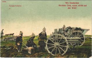 1916 Feldartillerie Wir Deutschen fürchten Gott, sonst nichts auf der Welt! / WWI German military, field artillery (EK)