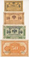 Orosz Polgárháború / Kelet-Szibéria / Távol-keleti Ideiglenes Kormány / Priamur Régió 1918. (1920) 5k + 10k + 30k + 50k T:II,II-  Russian Civil War / East Siberia / Far East Provisional Government / Priamur Region 1918. (1920) 5 Kopeks + 10 Kopeks + 30 Kopeks + 50 Kopeks C:XF,VF Krause S1241, S1242, S1243, S1244