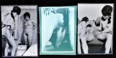 Pornográf repró negatívok, 8 db, 13×9 cm