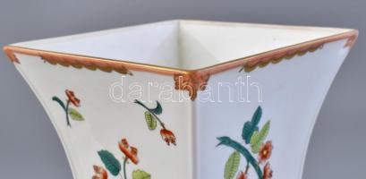 Herendi (wbos) Windsor Branch mintás váza. Kézzel festett porcelán. Apró kopásokkal. Jelzett. m:25cm