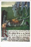 Kein schönrer Tod ist in der Welt... / WWI Austro-Hungarian K.u.K. military art postcard, charity fund. Offizielle Karte für Rotes Kreuz, Kriegsfürsorgeamt Kriegshilfsbüro Nr. 54C. s: R. Assmann (EK)