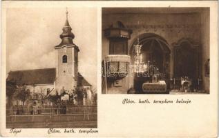 1931 Tápé (Szeged), Római katolikus templom belső. Hangya Szövetkezet kiadása