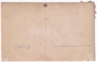 Osztrák-magyar első világháborús tüzér katona. Litho rátétek. Harkányi N. Fehértemplom / WWI K.u.k. ...