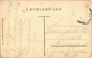 Lőcse, Levoca; Vármegyeháza és honvéd szobor / county hall and military heroes statue (Rb)