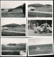 cca 1960-1980 Autóversenyről készült felvételek, 14 db fotó, 11x7,5 cm és 12,5x9 cm