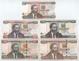 Kenya 2010. 50Sh + 100Sh + 200Sh + 500Sh + 1000Sh T:III Kenya 2010. 50 Shillings + 100 Shillings + 200 Shillings + 500 Shillings + 1000 Shillings C:F