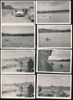 cca 1960-1980 Budapest, dunai motorcsónak-verseny, 11 db fotó, 9,5x6,5 cm