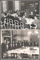 cca 1930-1940 Éttermi, báli vacsorák fotói, 5 db, macsi, Schäffer, Tőry, stb. műtermekből, 18×23 cm