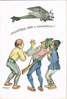 Giustizia per l&#039;Ungheria! - Rémüldöznek a jó szomszédok. Szepes-nyomda Trianoni lapsorozat I. / &quot;Justice for Hungary!&quot; Hungarian irredenta propaganda art postcard s: Márton L. (EK)