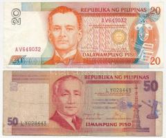 Fülöp-szigetek 1969-1997. 1P - 50P (5xklf) T:III,III-
Philippines 1969-1997. 1 Piso - 50 Piso (5xdi...