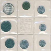 San Marino 1974. 1L, 2L, 5L, 10L, 20L, 50L, 100L, 500L Ag összesen 8klf db, szettben T:1 Díszdobozban, tanúsítvánnyal!