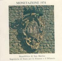 San Marino 1974. 1L, 2L, 5L, 10L, 20L, 50L, 100L, 500L Ag összesen 8klf db, szettben T:1 Díszdobozba...