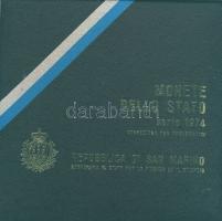 San Marino 1974. 1L, 2L, 5L, 10L, 20L, 50L, 100L, 500L Ag összesen 8klf db, szettben T:1 Díszdobozba...