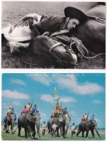 16 db főleg MODERN motívum képeslap: népviselet / 16 mostly modern motive postcards: folklore