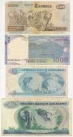 Vegyes: Zimbabwe 1994. 2D + 20D + Indonézia 2000. 1000R + Zambia 1992. 500K T:III
Mixed: Zimbabwe 1...