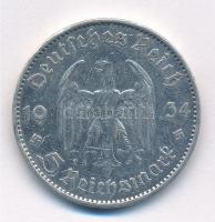Német Harmadik Birodalom 1934A 5M Ag "Náci hatalom első évfordulója" T:2- ph. 
German Thi...