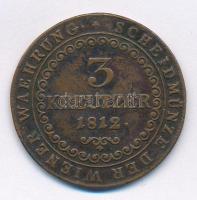 1812B 3kr Cu "I. Ferenc" T:2-,3