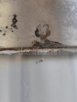 Szecessziós ezüst és kristály karaffa. Jelzett. m: 18 cm