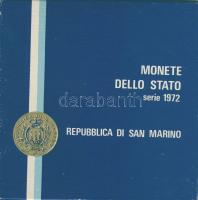 San Marino 1972. 1L, 2L, 5L, 10L, 20L, 50L, 100L, 500L Ag összesen 8klf db, szettben T:1 Díszdobozba...
