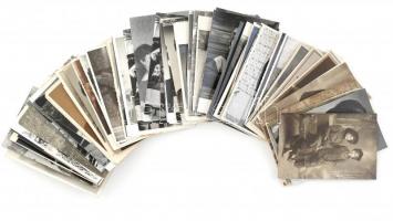 cca 1910-1960 87 db vegyes fotó és fotólap, főként portrék, családi fotók, 13,5x9 cm körüli méretben