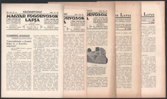 1934-1939 Magyar Fogorvosok Lapja 5 db különlenyomat