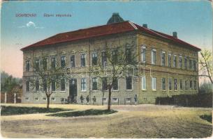Dombóvár, állami népiskola. Vasúti levelezőlapárusítás 9169. (EK)