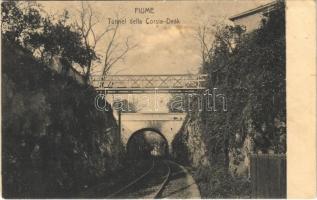Fiume, Rijeka; Tunnel della Corsa Deák / vasúti alagút és felüljáró / railway tunnel and overpass bridge