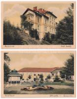 Parád-fürdő, Grófi kastély, Ybl szálló - 2 db régi képeslap / 2 pre-1945 postcards