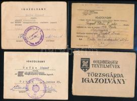 1 db Délvidék emlékérem + 6 db szocialista törzsgárda és egyéb igazolvány