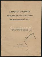 1923 A Magyar Országos Korcsolyázó Szövetség Versenyszabályai 48 p.