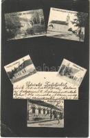 1906 Zalabér, Római katolikus templom és tér, Gutman Láplo Báró kastélya, Kozáry és Mayer családház, Plébánia lakház (Rb)