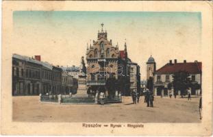 Rzeszów, Resche; Ryenk, Mendel Kohn, Reichwald / Ringplatz / square, shops + K.k. Landwehrspital in Rzeszów (EK)