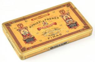 Kyriazi Fréres cigarettás fém doboz szép állapotban / Tobacco box in nice condition 15x9 cm