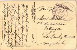 1916 Osztrák-Magyar Haditengerészet csatahajójának fedélzeti légvédelmi ágyúi / K.u.K. Kriegsmarine ...