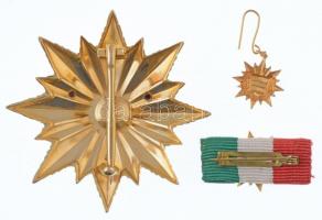 1976. "A Magyar Népköztársaság babérkoszorúval ékesített Zászlórendje" aranyozott, zománco...