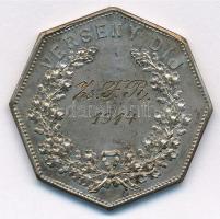 1914. "Küzdj és bízva bízzál / Versenydíj" ezüstözött Br díjérem, hátoldalon gravírozva &q...