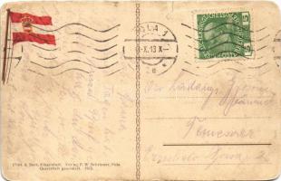 1913 Auf Deck SMS Viribus Unitis / Az SMS Viribus Unitis Osztrák-Magyar Haditengerészet Tegetthoff-o...