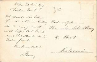 1909 Ferenc József császár és II. Vilmos császár / Kaiser Franz Josef I und Wilhelm II. photo (kis s...