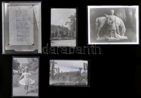 1948 Petőfi Sándorral kapcsolatos dolgokat ábrázoló 3 doboz / zacskó üvegnegatív, kisebb-nagyobb mér...