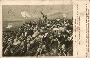 11. számú csataképes kártya; Misari elfoglalása; Hadsegélyező Hivatal / WWI Hungarian military, capturing Misari s: Földes (EK)