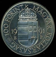 1991. 100Ft "II.János Pál pápa látogatása" T:PP