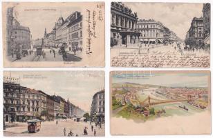Budapest - 9 db régi hosszú címzéses képeslap / 9 pre-1905 postcards