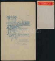 cca 1900-1905 Knöpfler Gyula Bp. III. ker. Kiskorona u. 43. fényképész önarcképe saját kezű aláírásá...