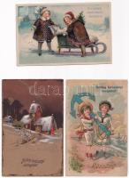 17 db RÉGI karácsonyi üdvözlő képeslap / 17 pre-1945 Christmas greeting postcards