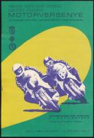 1972 Budapesti Honvéd SE által rendezett nemzetközi motorverseny kisplakátja, jó állapotban, 24,5×17 cm