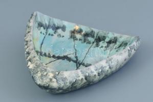 Iparművészeti Vállalatos Illés csíkos kerámia kínáló, jelzett, hibátlan 16x16 cm