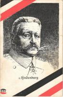 1915 Generaloberst von Hindenburg, Führer der Deutschen Armeen gegen die Russen im Weltkrieg 1914 / WWI German military propaganda (szakadás / tear)