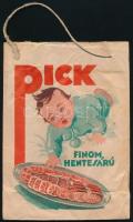 1930 A szegedi Pick szalámi képes papír reklámtáskája