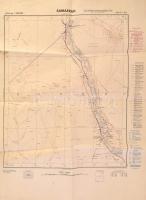 1941 Angol iraki/iráni háború német kiadású katonai térképe.az irkai Samara és környéke. 60x78 cm / Military map of Kurdistan